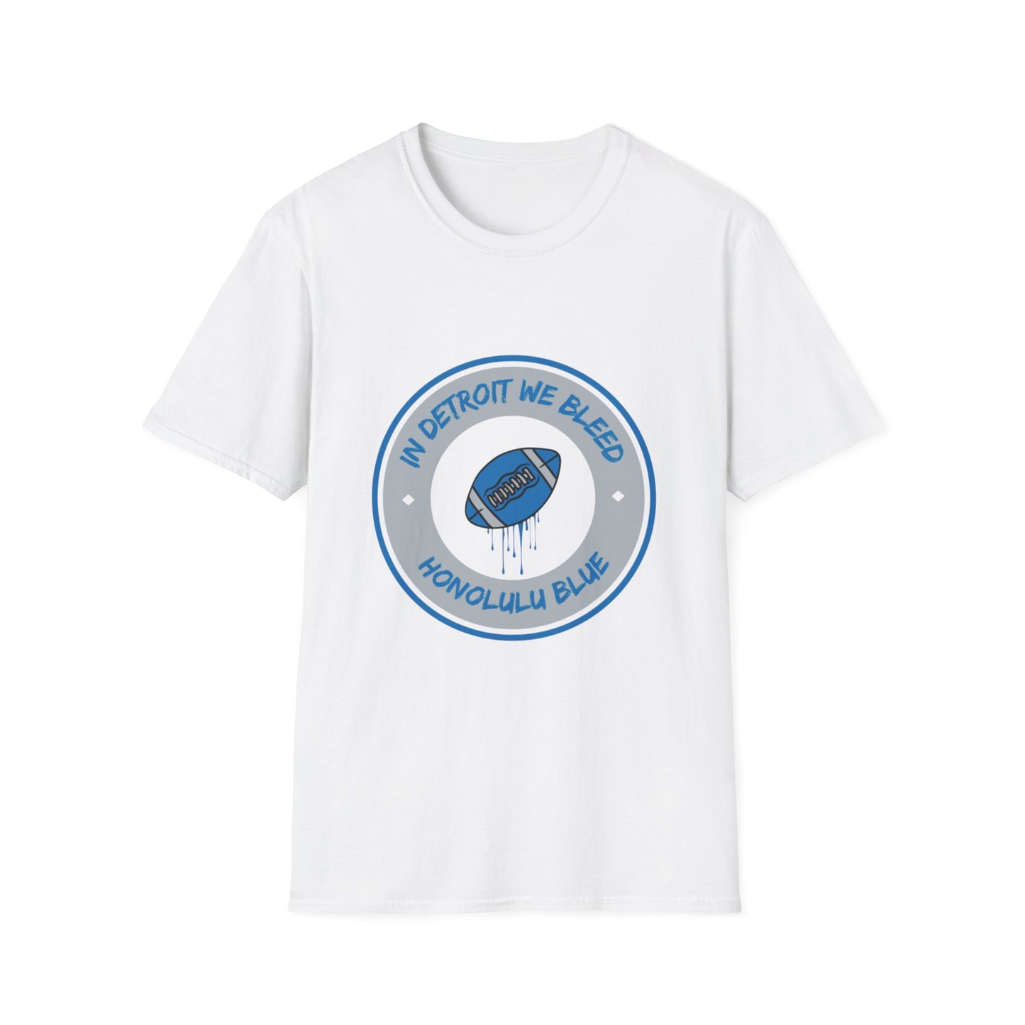 Detroit Lions We Bleed Honolulu Blue T-Shirt